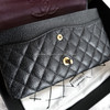 CHANEL Black Caviar Medium Classic Flap Gold Hw