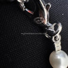 CHANEL 25C CC Logo Oversized Silvery Pearl Necklace