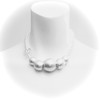 CHANEL 25C CC Logo Oversized Silvery Pearl Necklace