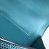 HERMES Niloticus Lizard Egee Clutch Petrole