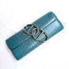 HERMES Niloticus Lizard Egee Clutch Petrole