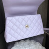 CHANEL 21K Lilac Caviar Coco Handle LGHW