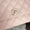 CHANEL 21A Rose Clair Caviar Coco Handle LGHW