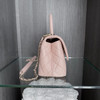 CHANEL 21A Rose Clair Caviar Coco Handle LGHW