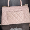 CHANEL 21A Rose Clair Caviar Coco Handle LGHW