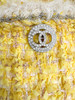 CHANEL 20P Yellow Fantasy Tweed Jacket 34 *New