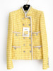 CHANEL 20P Yellow Fantasy Tweed Jacket 34 *New