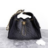 CHANEL Small 25 Black Washed Denim GHW