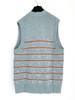 CHANEL 24K Striped Vest CC Buttons 36 FR *New