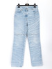 CHANEL 25P Pearl Print Jeans 38 Lt Blue