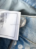 CHANEL 25P Pearl Print Jeans 38 Lt Blue