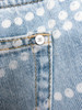CHANEL 25P Pearl Print Jeans 38 Lt Blue