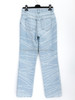 CHANEL 25P Pearl Print Jeans 38 Lt Blue