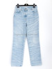 CHANEL 25P Pearl Print Jeans 38 Lt Blue