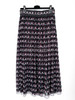 CHANEL 19P Logo Print Silk Midi Skirt 38