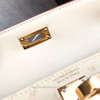 HERMES Mini Kelly II Ostrich Vanille GHW B