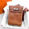 HERMES HSS Special Order Hac a Dos PM Fauve Barenia/ Gris Perle K