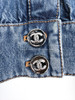 CHANEL 24P Denim Jacket CC Heart Pockets 34 *New