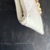 CHANEL Iridescent White Calfskin CC Card Holder