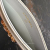 CHANEL Iridescent White Calfskin CC Card Holder