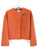 HERMES Cashmere Jacket Eyelet Closure 36