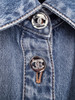 CHANEL 24P Denim Jacket CC Heart Pockets 36