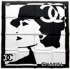 CHANEL Coco Silhouette Silk Twill Scarf 90 *New