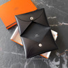 HERMES Calvi Card Holder Box Calf Noir