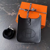 HERMES Mini Evelyne Noir Clemence PHW