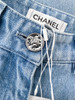 CHANEL 25S Wide Leg Jeans 36 *New