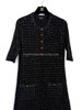 CHANEL 17A Paris-Cosmopolite Knit Dress Lion Buttons 34