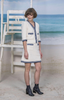 CHANEL 19P Cardigan 36 Ecru/ Navy *New