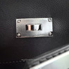 HERMES Kelly Messenger PM Noir PHW
