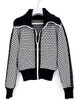 HERMES Mosaique Reversible Bomber Knit Jacket