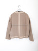 HERMES Double Cashmere Jacket with Leather Trim
