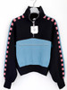 HERMES Lettres Equestres Cashmere Zipped Pullover 34 *New