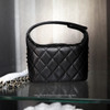 CHANEL 25A Quilted Mini Hobo Black Caviar GHW *New