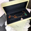 VAN CLEEF & ARPELS Lucky Alhambra Bracelet Tiger's Eye/ Carnelian/ Malachite/ MOP/ YG