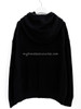 HERMES 'Voyage' H Logo Knit Hooded Sweater Noir