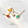 VAN CLEEF & ARPELS Lucky Alhambra Bracelet Tiger's Eye/ Carnelian/ Malachite/ MOP/ YG