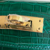 HERMES Kelly 25 HSS Special Order Vert Emeraude Alligator GHW W *New