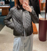 HERMES Quilted Deerskin Leather Jacket