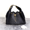 CHANEL Small 25 Black Washed Denim GHW