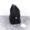 CHANEL Small 25 Black Washed Denim GHW