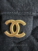 CHANEL Small 25 Black Washed Denim GHW