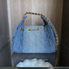 CHANEL Mini 25 Bag Blue Denim Gold Hw *New