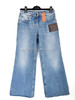 LOUIS VUITTON Wide Leg Jeans Monogram Patch 38 *New