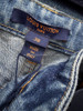 LOUIS VUITTON Wide Leg Jeans Monogram Patch 38 *New