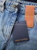 LOUIS VUITTON Wide Leg Jeans Monogram Patch 38 *New