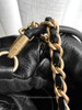 CHANEL 23S Black Calfskin Mini 22 with Pearls